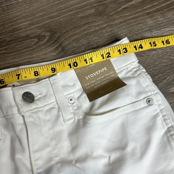 NWT Madewell Stovepipe Jeans in Pure White Straight Leg Women’s Size 25 - Picture 9 of 14